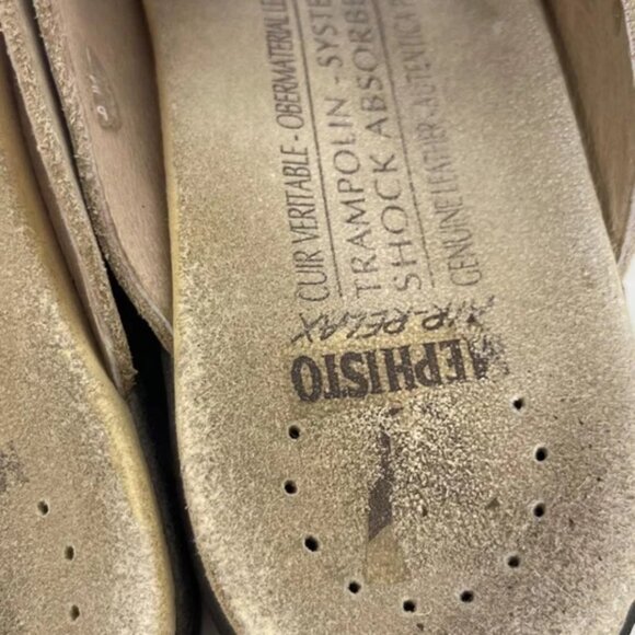 Mephisto Air Relax Sandals Slip On Beige Nubuck Leather Women's 41 EU/11 US - Picture 8 of 9